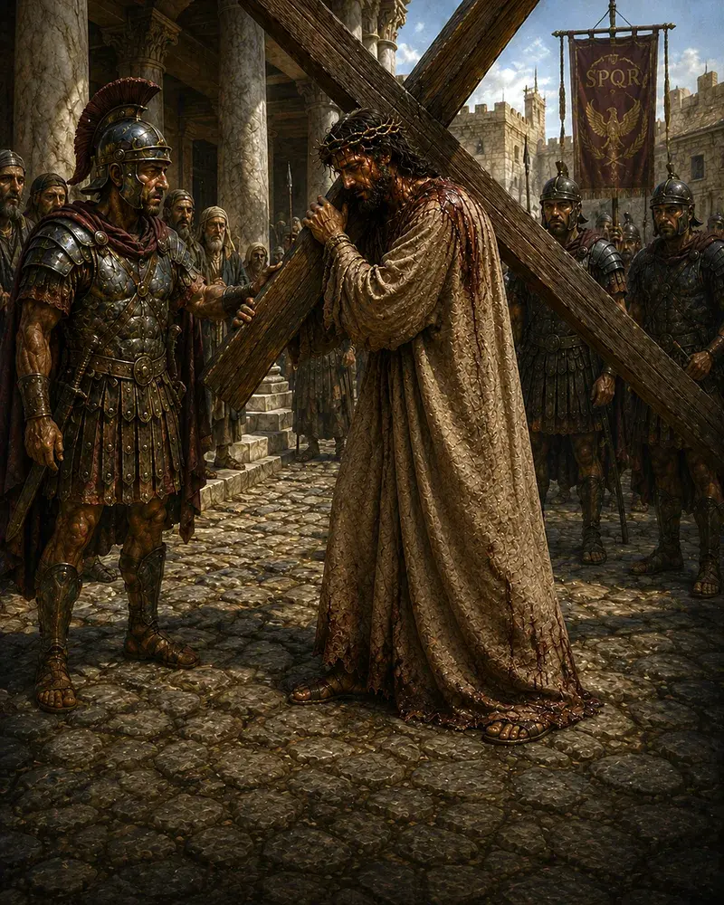 Station II — Jesus Bears His Cross