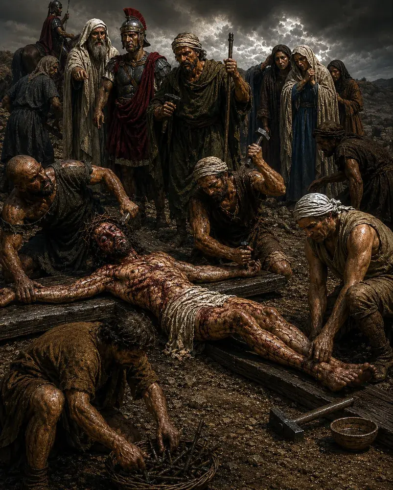 Station XI — Jesus Is Nailed to the Cross