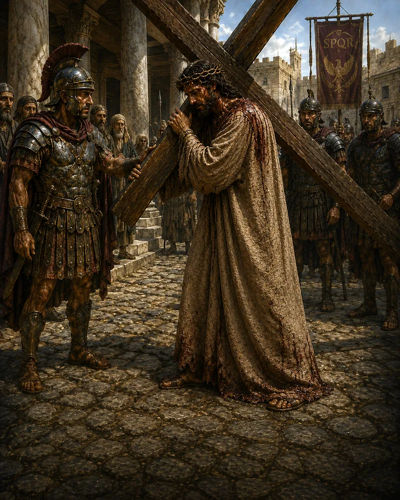 Station II — Jesus Bears His Cross