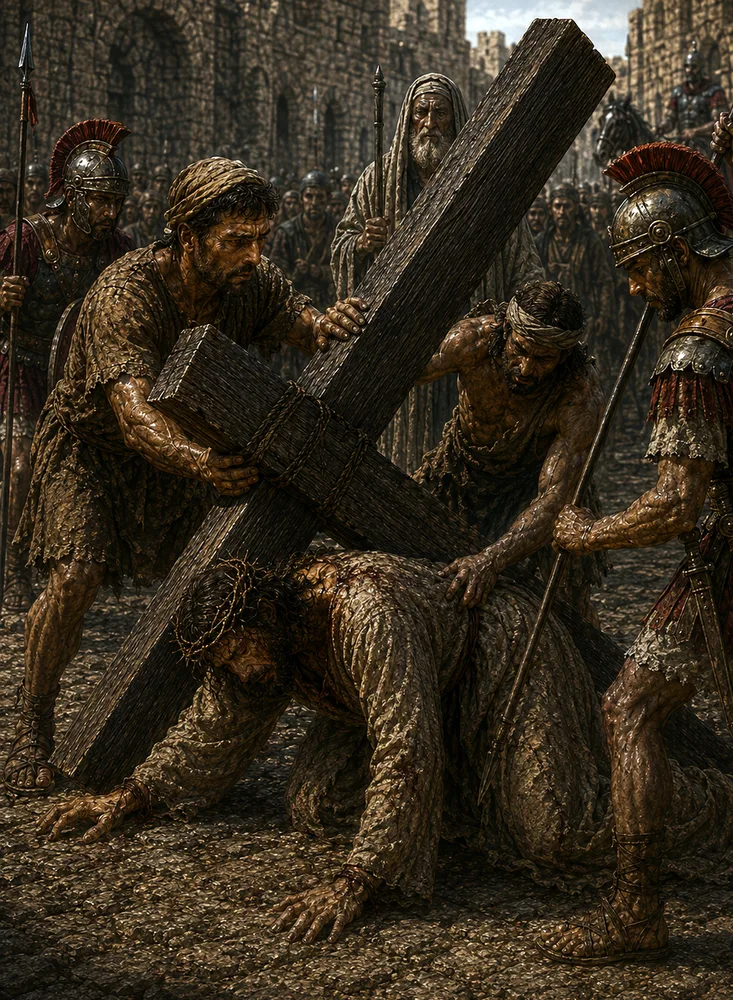 Station VII — Jesus Falls a Second Time