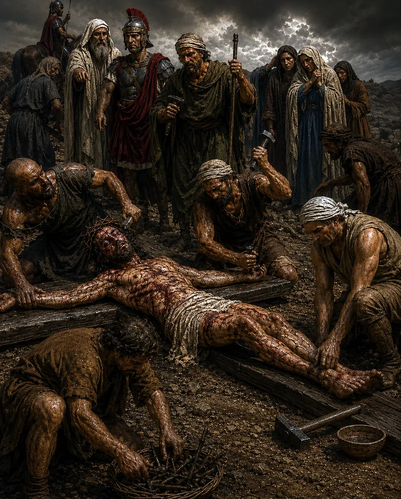 Station XI — Jesus Is Nailed to the Cross