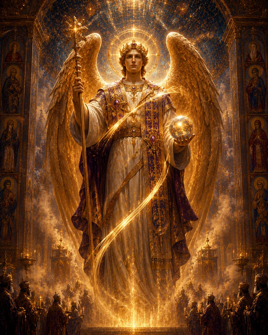 The Dominions — angels who regulate the duties of the lower choirs
