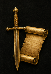 Sword and letter, symbols of St. Paul