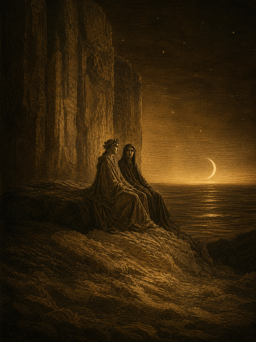The faithful offering prayer for the holy souls